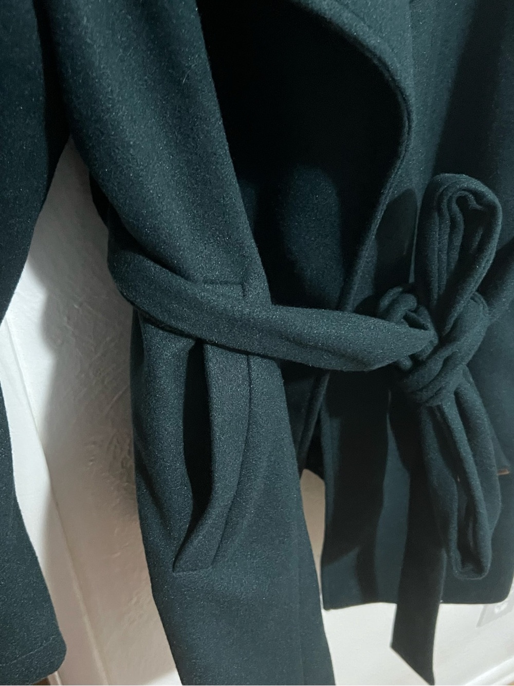 NWT BloomChic Dark Green Belted Trench Coat Size  12 - Picture 5 of 7